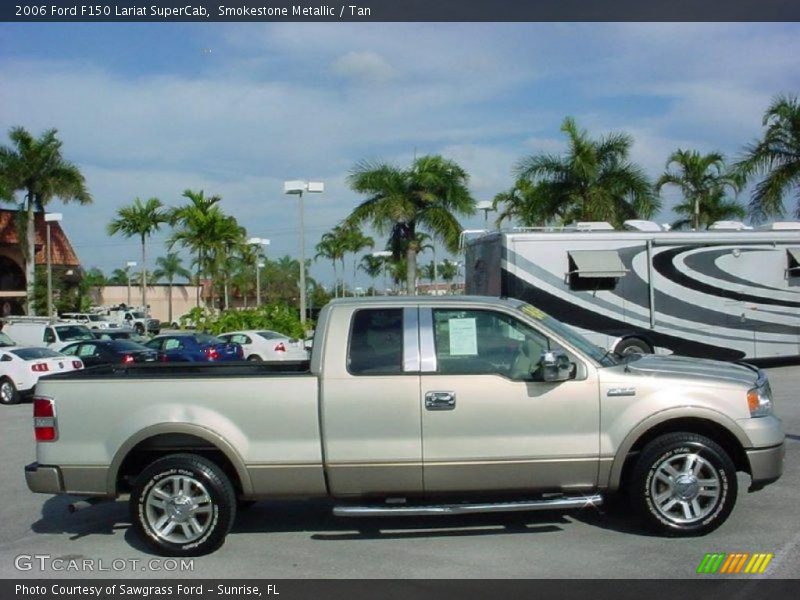 Smokestone Metallic / Tan 2006 Ford F150 Lariat SuperCab