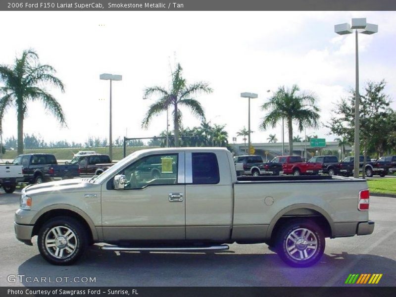 Smokestone Metallic / Tan 2006 Ford F150 Lariat SuperCab