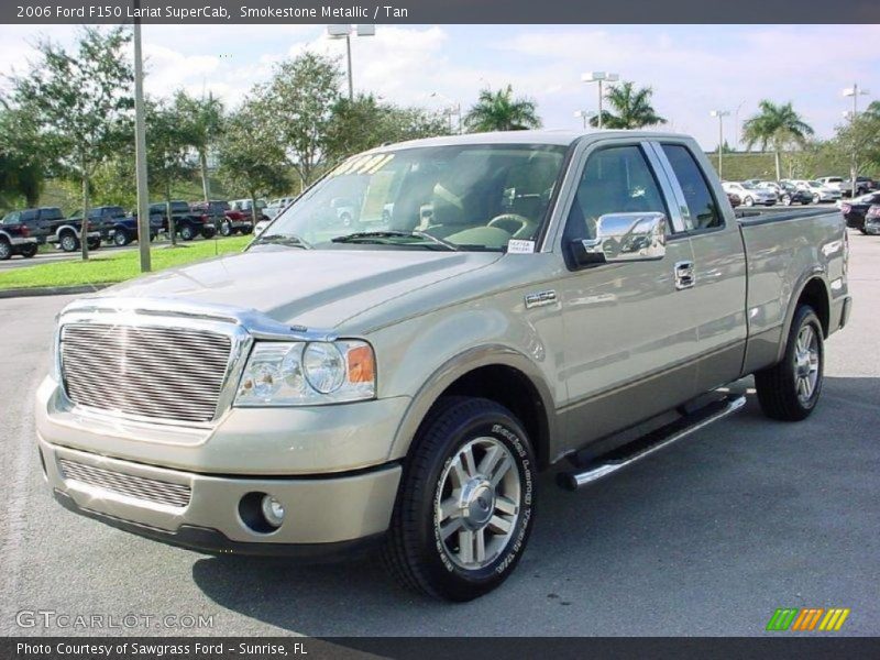 Smokestone Metallic / Tan 2006 Ford F150 Lariat SuperCab