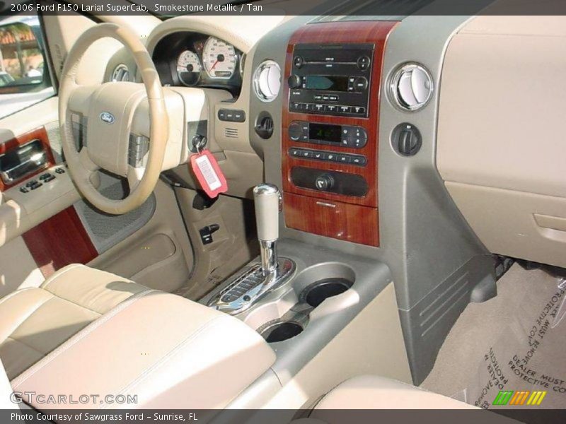 Smokestone Metallic / Tan 2006 Ford F150 Lariat SuperCab