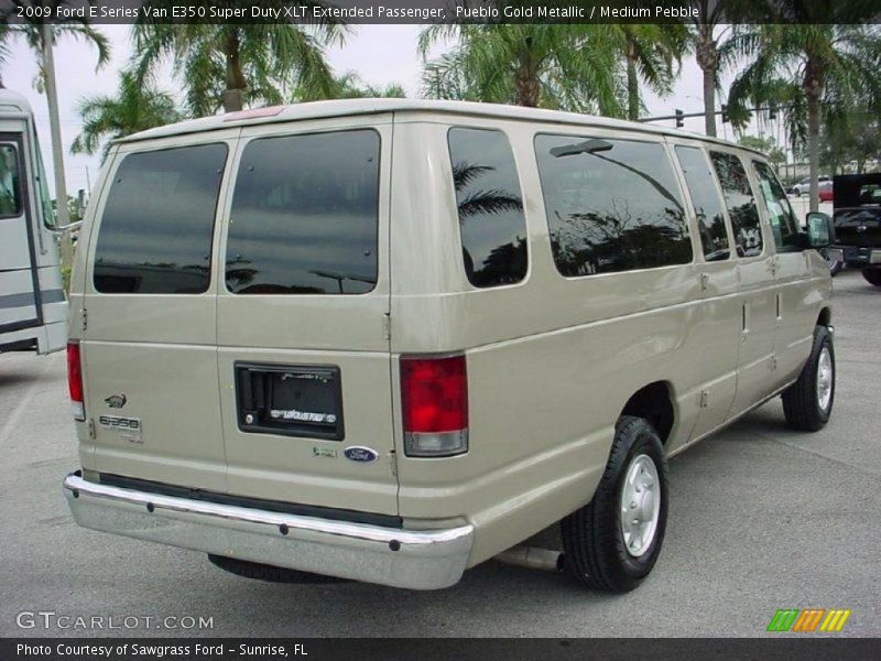 Pueblo Gold Metallic / Medium Pebble 2009 Ford E Series Van E350 Super Duty XLT Extended Passenger