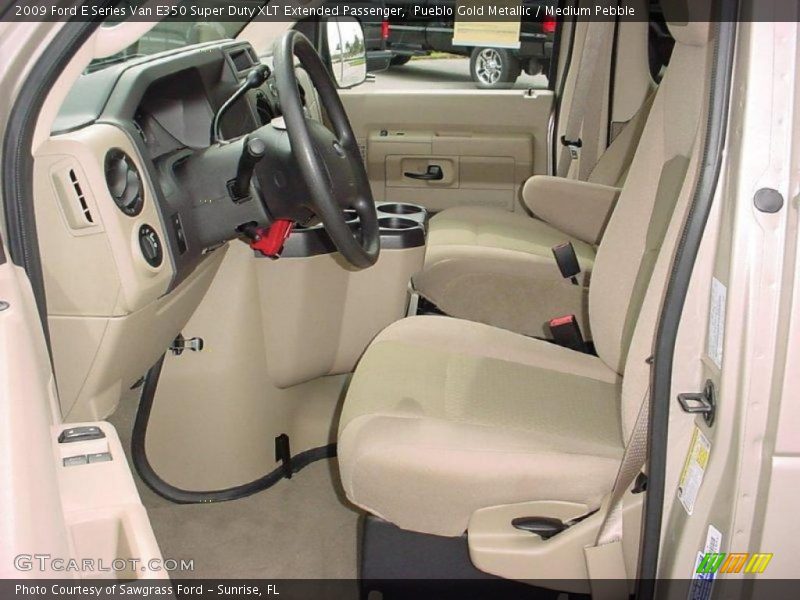 Pueblo Gold Metallic / Medium Pebble 2009 Ford E Series Van E350 Super Duty XLT Extended Passenger