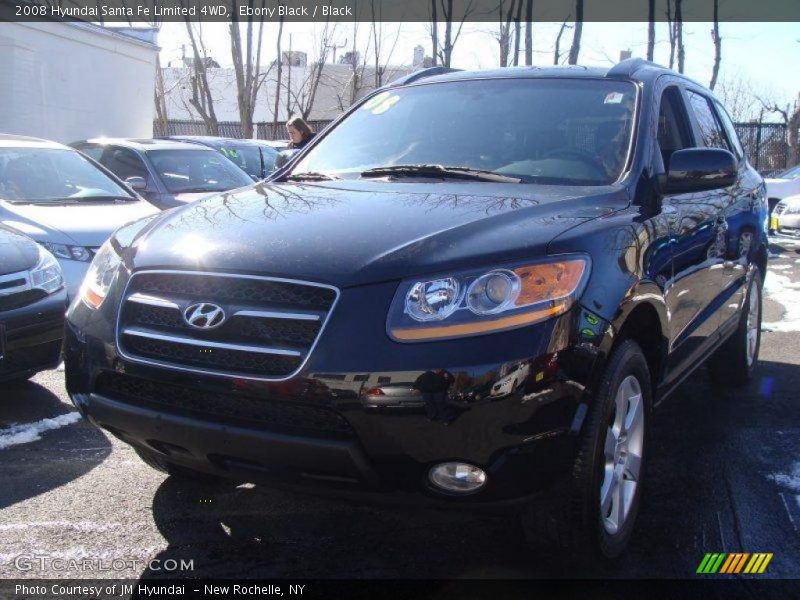 Ebony Black / Black 2008 Hyundai Santa Fe Limited 4WD