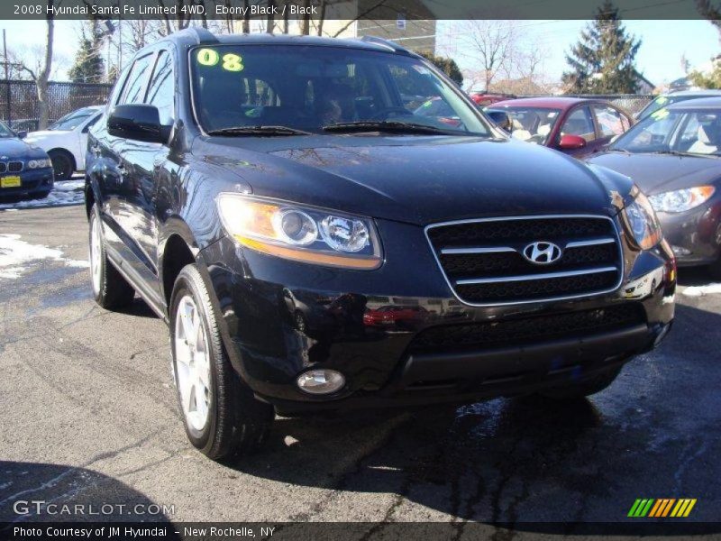 Ebony Black / Black 2008 Hyundai Santa Fe Limited 4WD
