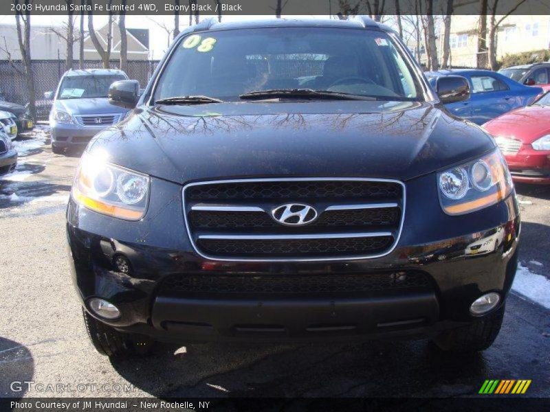 Ebony Black / Black 2008 Hyundai Santa Fe Limited 4WD