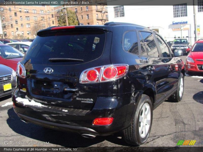 Ebony Black / Black 2008 Hyundai Santa Fe Limited 4WD