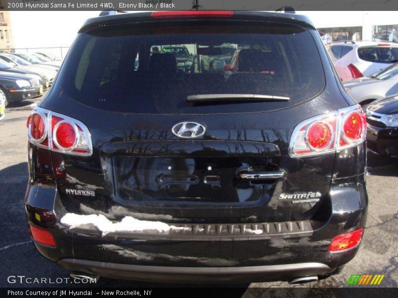 Ebony Black / Black 2008 Hyundai Santa Fe Limited 4WD