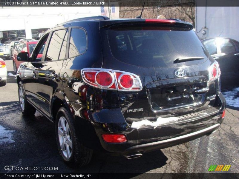 Ebony Black / Black 2008 Hyundai Santa Fe Limited 4WD