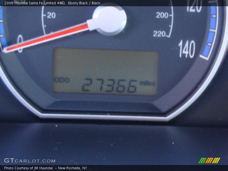 Ebony Black / Black 2008 Hyundai Santa Fe Limited 4WD