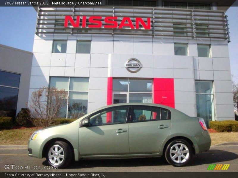 Metallic Jade / Charcoal/Steel 2007 Nissan Sentra 2.0 S