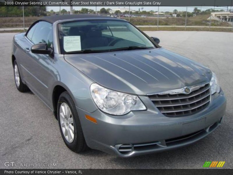 Silver Steel Metallic / Dark Slate Gray/Light Slate Gray 2008 Chrysler Sebring LX Convertible