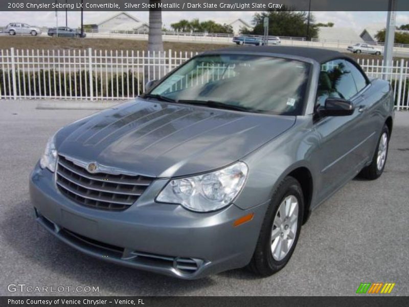 Silver Steel Metallic / Dark Slate Gray/Light Slate Gray 2008 Chrysler Sebring LX Convertible