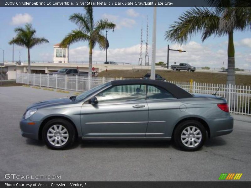 Silver Steel Metallic / Dark Slate Gray/Light Slate Gray 2008 Chrysler Sebring LX Convertible