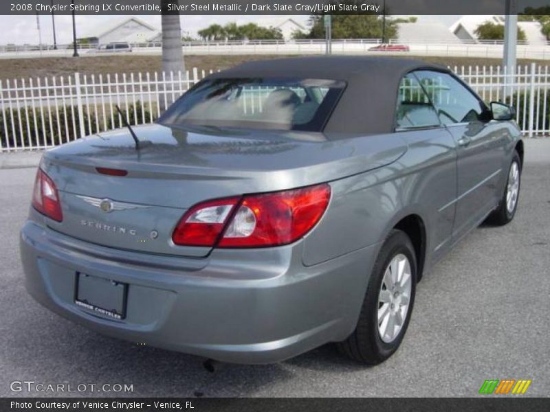 Silver Steel Metallic / Dark Slate Gray/Light Slate Gray 2008 Chrysler Sebring LX Convertible