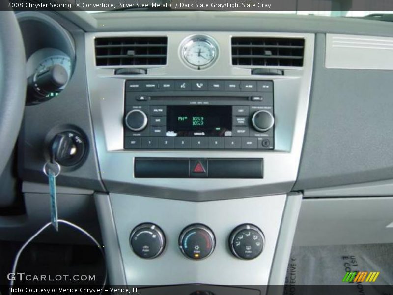 Silver Steel Metallic / Dark Slate Gray/Light Slate Gray 2008 Chrysler Sebring LX Convertible