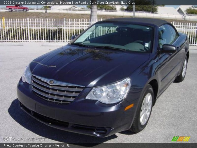 Modern Blue Pearl / Dark Slate Gray/Light Slate Gray 2008 Chrysler Sebring LX Convertible