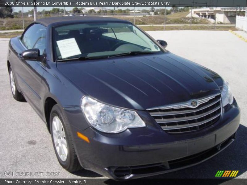 Modern Blue Pearl / Dark Slate Gray/Light Slate Gray 2008 Chrysler Sebring LX Convertible