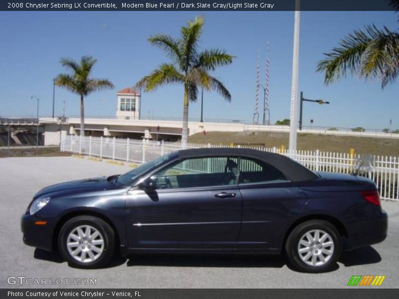 Modern Blue Pearl / Dark Slate Gray/Light Slate Gray 2008 Chrysler Sebring LX Convertible