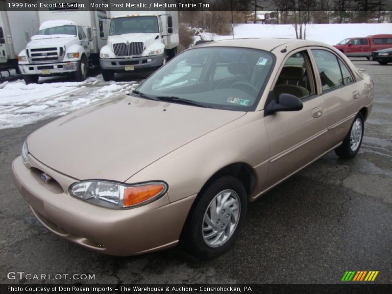 Mocha Frost Metallic / Medium Prairie Tan 1999 Ford Escort SE Sedan