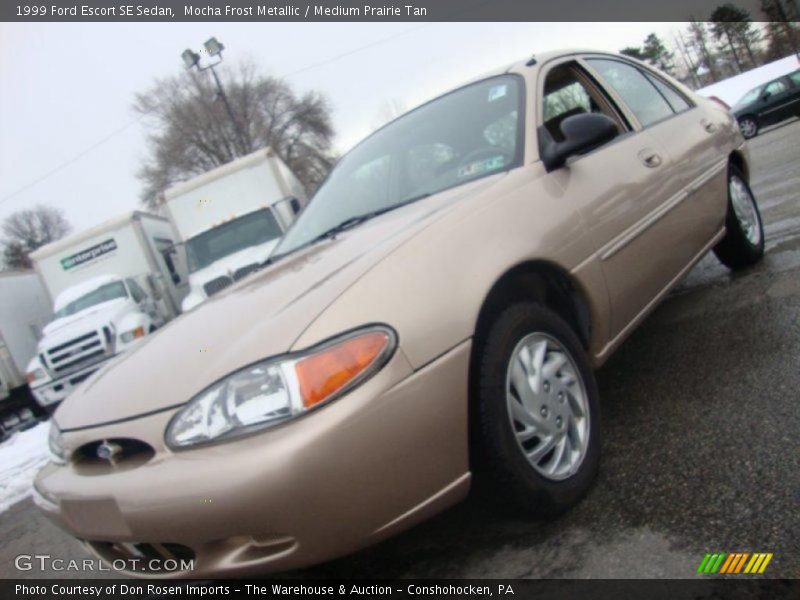 Mocha Frost Metallic / Medium Prairie Tan 1999 Ford Escort SE Sedan