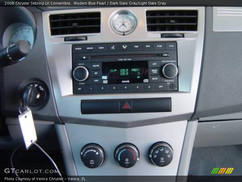 Modern Blue Pearl / Dark Slate Gray/Light Slate Gray 2008 Chrysler Sebring LX Convertible