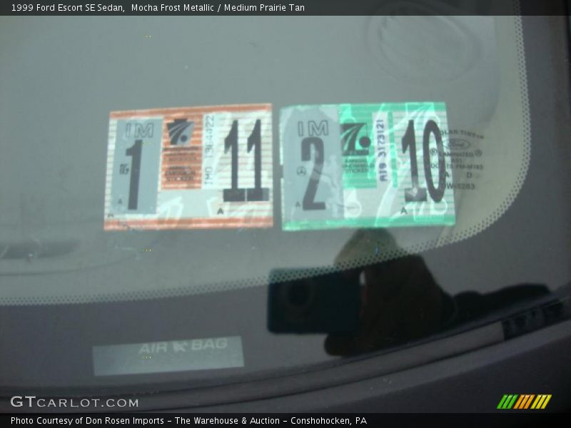Mocha Frost Metallic / Medium Prairie Tan 1999 Ford Escort SE Sedan