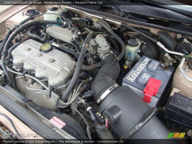 Mocha Frost Metallic / Medium Prairie Tan 1999 Ford Escort SE Sedan