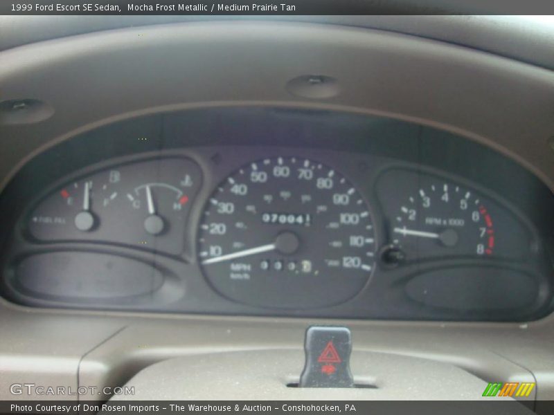 Mocha Frost Metallic / Medium Prairie Tan 1999 Ford Escort SE Sedan