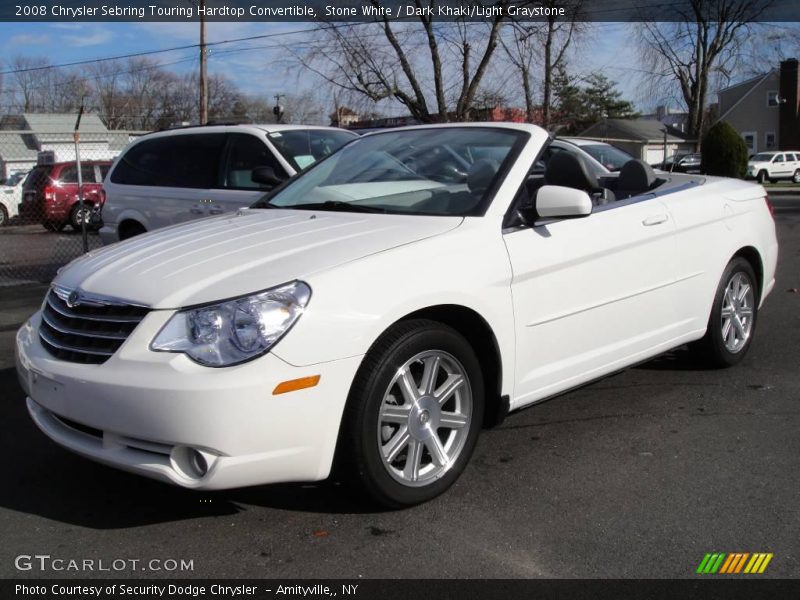 Stone White / Dark Khaki/Light Graystone 2008 Chrysler Sebring Touring Hardtop Convertible