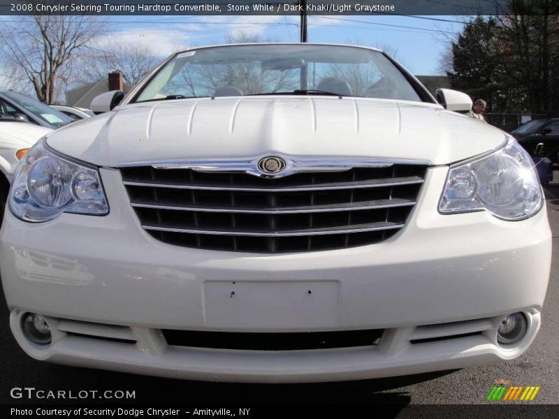 Stone White / Dark Khaki/Light Graystone 2008 Chrysler Sebring Touring Hardtop Convertible