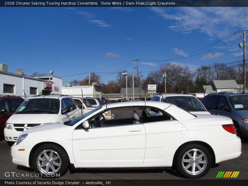Stone White / Dark Khaki/Light Graystone 2008 Chrysler Sebring Touring Hardtop Convertible