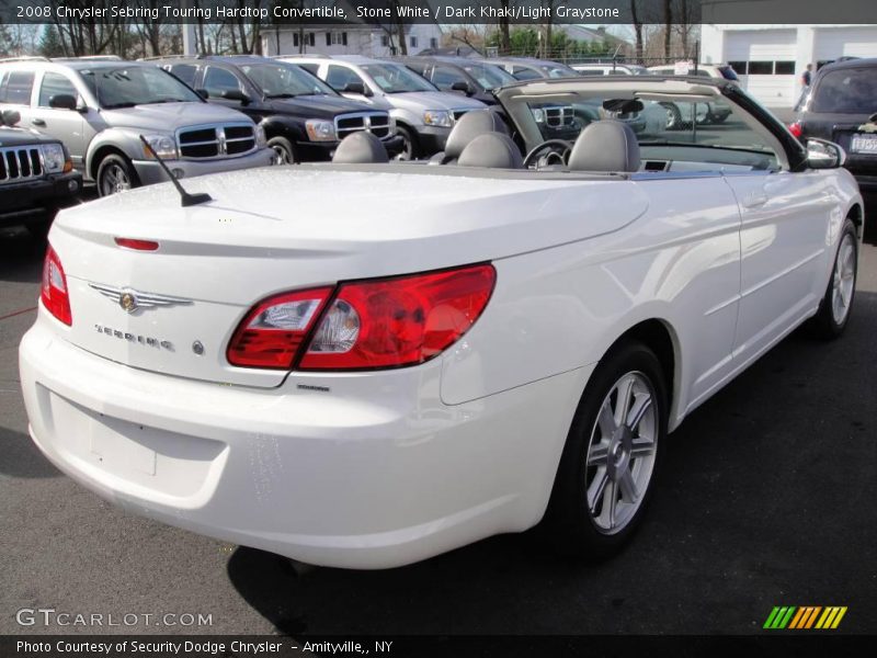 Stone White / Dark Khaki/Light Graystone 2008 Chrysler Sebring Touring Hardtop Convertible