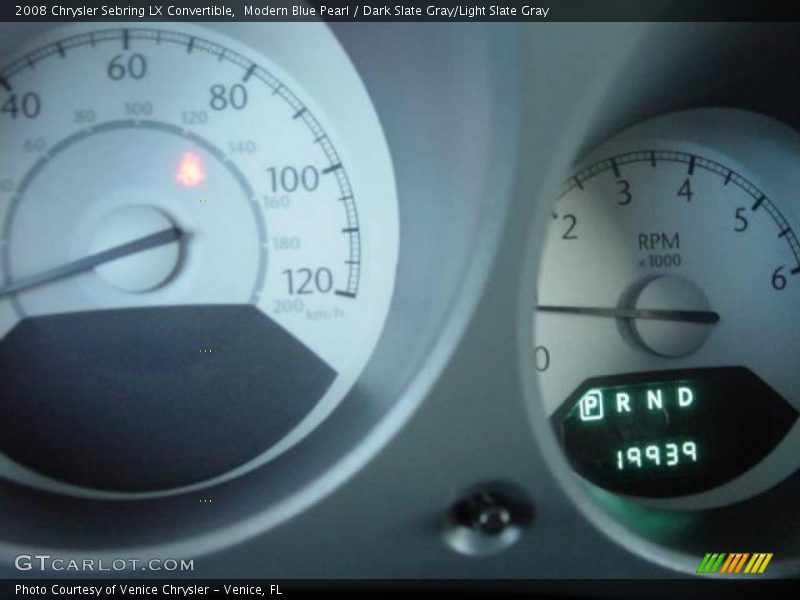 Modern Blue Pearl / Dark Slate Gray/Light Slate Gray 2008 Chrysler Sebring LX Convertible