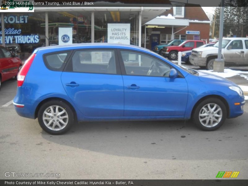 Vivid Blue / Black 2009 Hyundai Elantra Touring