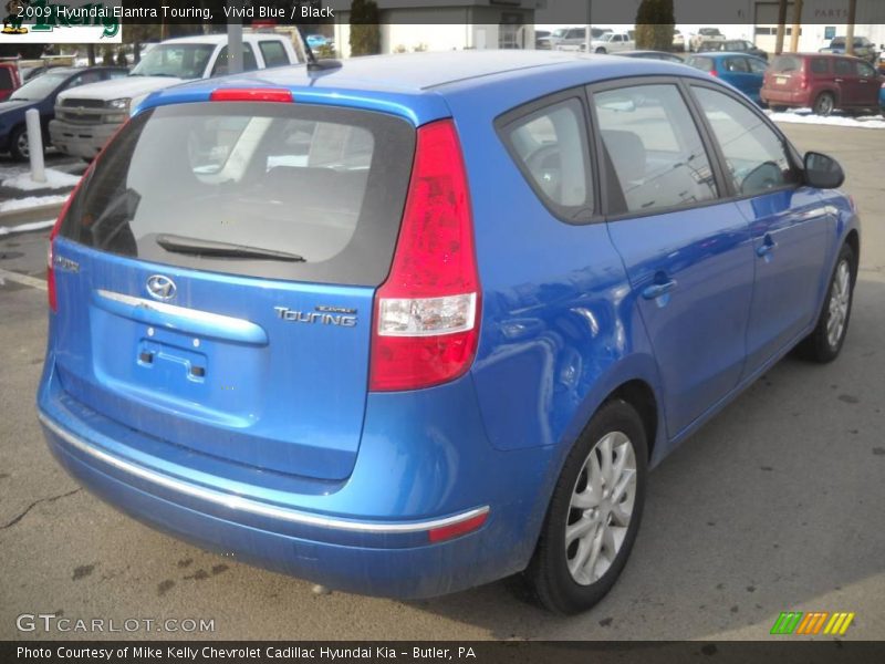 Vivid Blue / Black 2009 Hyundai Elantra Touring