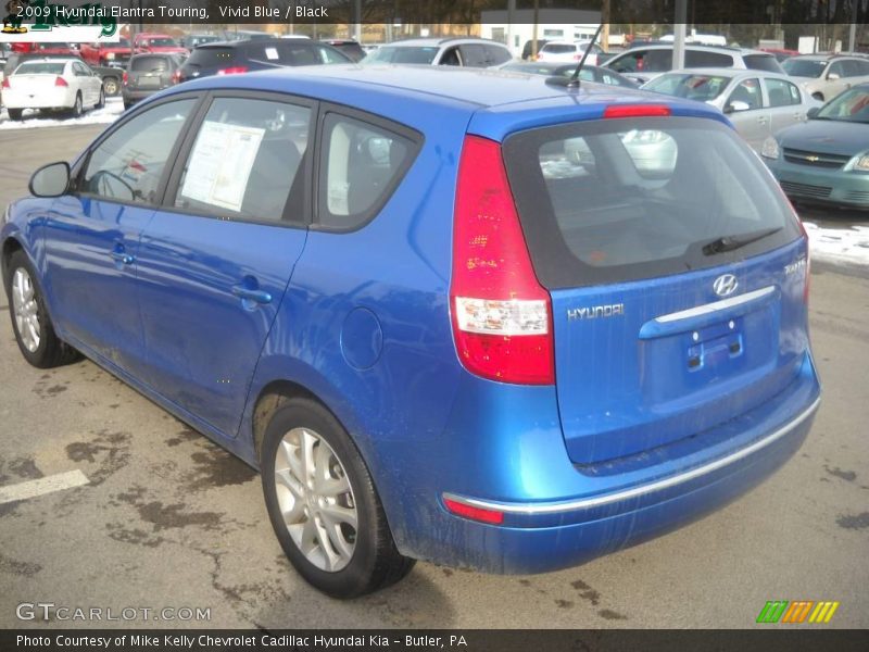 Vivid Blue / Black 2009 Hyundai Elantra Touring