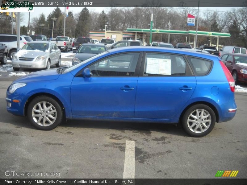Vivid Blue / Black 2009 Hyundai Elantra Touring