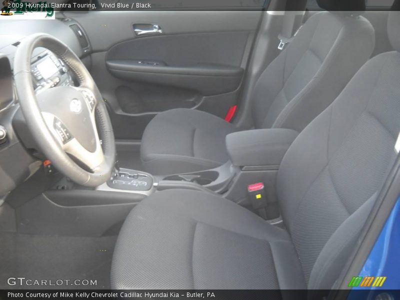 Vivid Blue / Black 2009 Hyundai Elantra Touring
