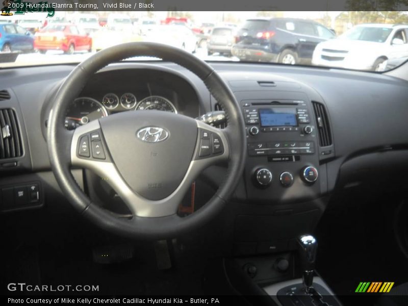 Vivid Blue / Black 2009 Hyundai Elantra Touring