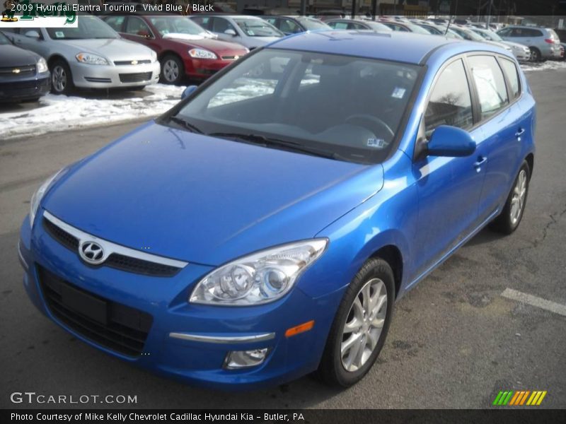 Vivid Blue / Black 2009 Hyundai Elantra Touring