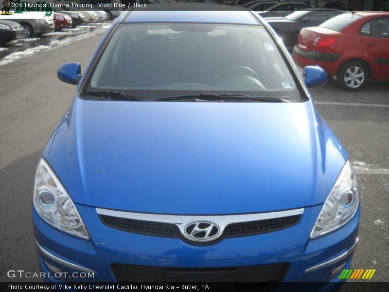 Vivid Blue / Black 2009 Hyundai Elantra Touring