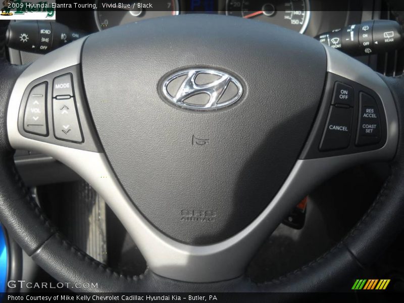 Vivid Blue / Black 2009 Hyundai Elantra Touring