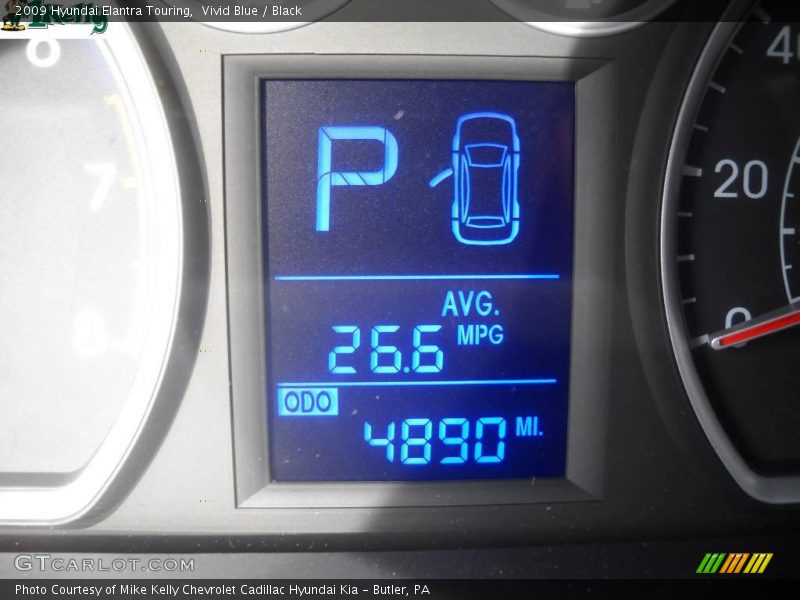 Vivid Blue / Black 2009 Hyundai Elantra Touring