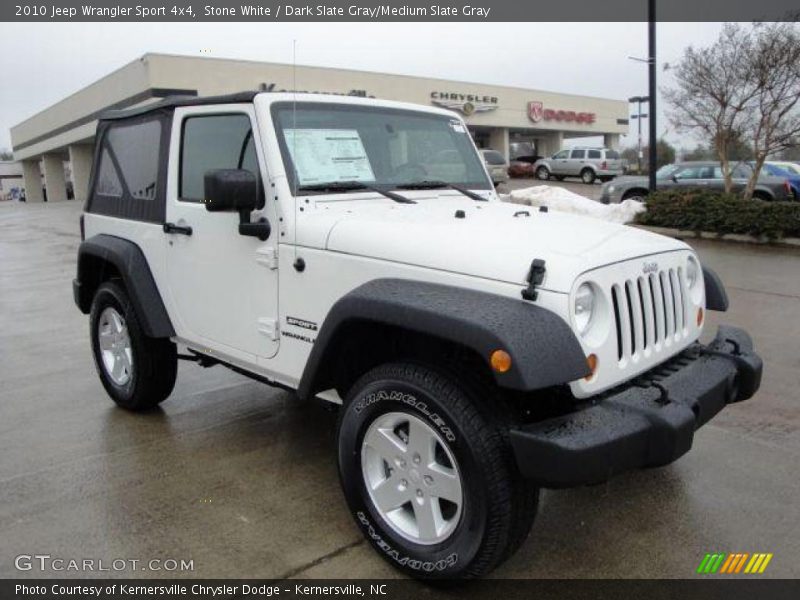 Stone White / Dark Slate Gray/Medium Slate Gray 2010 Jeep Wrangler Sport 4x4