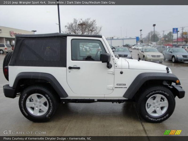Stone White / Dark Slate Gray/Medium Slate Gray 2010 Jeep Wrangler Sport 4x4