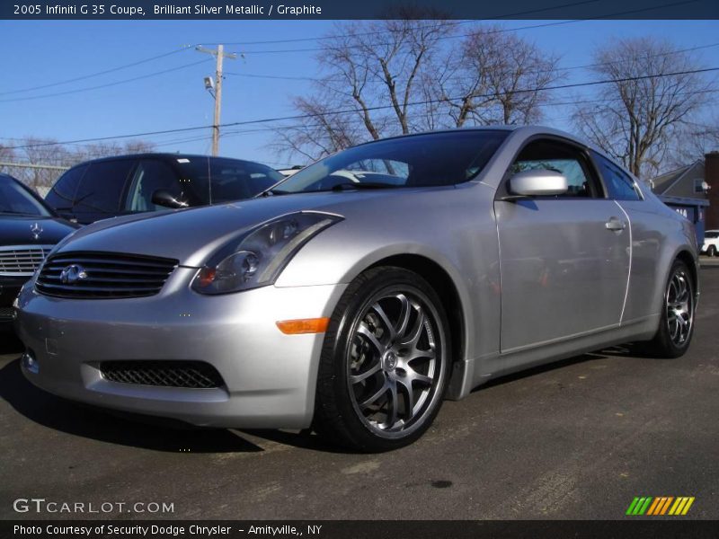 Brilliant Silver Metallic / Graphite 2005 Infiniti G 35 Coupe