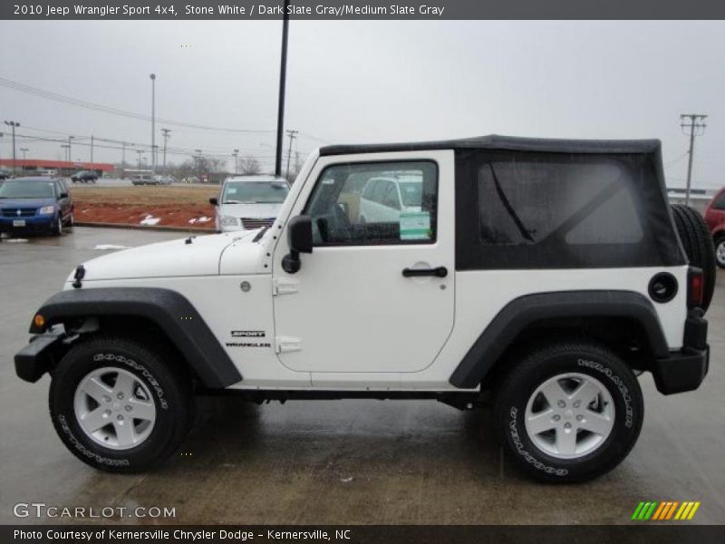 Stone White / Dark Slate Gray/Medium Slate Gray 2010 Jeep Wrangler Sport 4x4