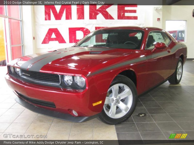 Inferno Red Crystal Pearl / Dark Slate Gray 2010 Dodge Challenger SE