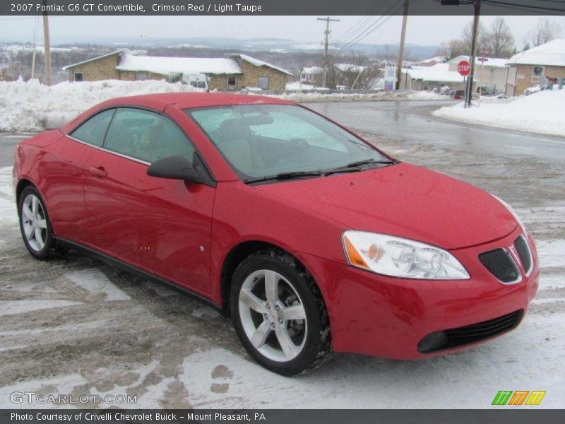 Crimson Red / Light Taupe 2007 Pontiac G6 GT Convertible