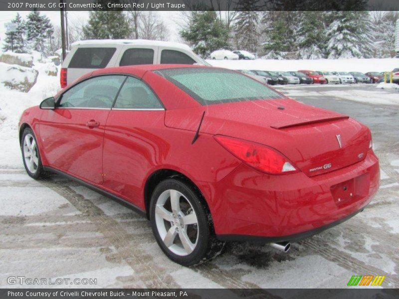 Crimson Red / Light Taupe 2007 Pontiac G6 GT Convertible
